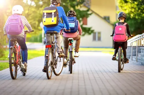 encouraging walking and biking to school